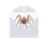 White Greeting Card YYHWHJDE Wooden long-legged spider Picture Perfect for Valentine's Day, Wedding Anniversary & Party Invitations