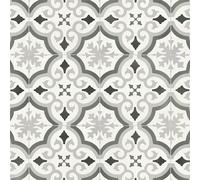 White Grey Designer Effect 2.8mm Vinyl Flooring-1mX2m Vinyl Flooring UK White One Size