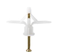 White/Grey Expansion Bolt Plastic Gypsum Board Anchors Drywall Fixing Expansion Tube Pipe Self Drilling with Zinc Plated Screws
