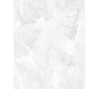 Marburg White Grey Wallpaper Nature Floral Leaves Plant Leaf for Bedroom Living Room or Kitchen Made in Germany 10,05 x 0,53m Avalon 31623