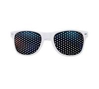 White Grid Glasses Anti-Tension, Hole Glasses, Eye Trainer, Pinhole Glasses, Grid Glasses, Eye Training, Hole Glasses for Eye Training, Original Hole Glasses for Eye Training, Eye Training Glasses