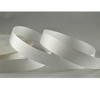 White Grosgrain ribbon 15mm x 1 Metre cut from roll