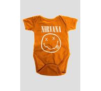 White Grunge Smile Baby Grow Nirvana Orange 24 m