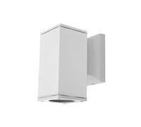 White GU10 one-way wall light without light source, ideal for lighting spaces with style and precision.