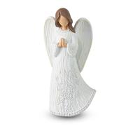 White Guardian Angel Figurine, 5.5 Inch Resin Angel Ornament, Tree Figurine Ornaments for Comfort & Wishes, Ideal Blessing Catholic Gifts for Women, Man, Boys & Girls