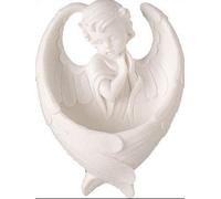 White Guardian Angel Holy Water Font - Angel Wings