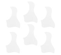 White Guitar Pickguard Decal 6pcs Self Adhesive Plastic Protector | Anti Scratch Surface Cover, Includes Self Adhesive Tape, for Guitar, White Finish, Six Piece Set
