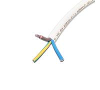 White H05VV-F Flexible PVC 3 x 1.5mm Mains Cable. 4m