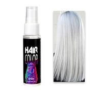 White Hair Spray Colour for Kids, Temporary Hair Colour Spray Wash Out, One-Time Use Hair Wax, Non-Sticky for Christmas, Cosplay, Party & Fancy Dress Costumes (White)
