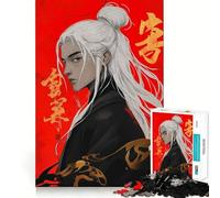 White-Haired Anime Character Adult Jigsaw Puzzles1000 Pieces Brain Game Gift High Precision Die Cut Relaxing Indoor Group Activity (50x75cm)
