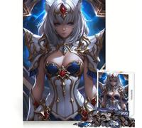 White-Haired Anime Warrior Jigsaw for Teenagers1000 Pieces Mental Sharpness Calm Leisure Precise Fit (38x52cm)
