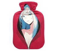 White-haired Beauty hot Water Bottle with Soft Cover, 2L Water Bag for Tummy Warmer