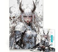 White-Haired Demon Warrior 1000 Adult Pieces Jigsaw Puzzle Mind Challenge Toy Neat Cut Perfect Alignment Family Fun Night Activity (38x52cm)