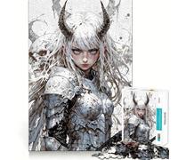 White-Haired Demon Warrior 1000-piece Jigsaw Puzzles Brain Training Fun Tight Interlock No Gaps Bonding Activity for Loved Ones (38x26cm)