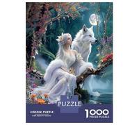 White Haired Fairy 1000 Piece Jigsaw Puzzle Adult Paper Puzzle Magic Forest Jigsaw Puzzle for Adults Family Fun Gift 70x50cm/1000pcs