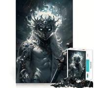 White-Haired Warrior 1000 Piece Jigsaw Puzzles Mind Challenge Toy High Precision Die Cut Amusing Challenge for Waiting Time (38x52cm)