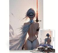 White-Haired Warrior Adults Puzzles 1000 Piece Jigsaws Strategic Think Mindful Escape Precise Fit Nice Gift (50x75cm)