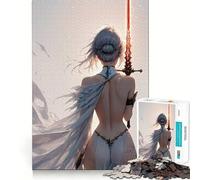 White-Haired Warrior Jigsaw for Adults 1000 Pieces Brain Memory Game Laser Cut for Flawless Fit Unique Gift for Stress Relief (50x75cm)