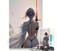 White-Haired Warrior Jigsaw Puzzles for Adults 1000 Mind Boost Game Uniform Size Precise Pieces Travel-friendly Brain Game Gift (38x52cm)