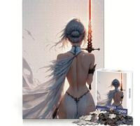 White-Haired Warrior Jigsaw Puzzles for Teenagers 1000 Focus Ability Relaxed Leisure Interlock Well Best Gift (38x26cm)