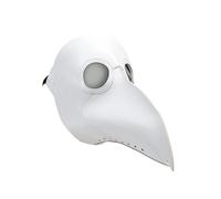 (White) Halloween Cosplay Costume Plague Doctor Mask Bird Long Beak Steampunk