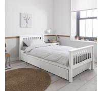 (White, Hampshire Single Bed Frame with Olaf Trundle) Hampshire Single Bed Frame with Choice of Trundles