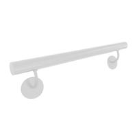 White Hand Railing Wall Mount 32mm Round Iron Pipe Staircase Banister Handrails for Indoor Stairs & Outdoor Steps, Non-Slip Stair Railings Safety Grab Bar, Easy to Install(13.1ft/400cm)