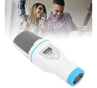 White Handheld Microphone Karaoke Speaker for Home Ktv Singing Recording (White)