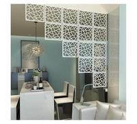 White Hanging Room Divider, 0.2" Thick PVC Panel Screen, Stylish Partition Decor for Living Room, Dining Room, Bedroom, Available in 1-50 Pieces (28 Pcs Option)
