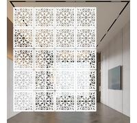 White Hanging Room Divider Panels 65Piece WoodPlastic Wall Partitions for Home & Office Versatile Decorative Privacy Screens Easy to Install Modern Space Solution