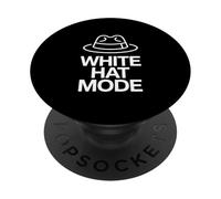 White Hat Mode Cyber Security Hacker Tech Identity PopSockets Adhesive PopGrip