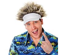 White Hat With Blonde Hair Golfer Style, 1 Pc. - Chic Design, Perfect Accessory for Sports Game, Parties, Events, & Outdoor Adventures Halloween Halloween