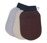 White Hawk Exfoliating Glove - 3 Pack Exfoliating Mitt with 120D, 150D and 250D roughness- Dead Skin Remover Peel Mitt Kessa Glove Deep Body Exfoliating Gloves for Women and Men