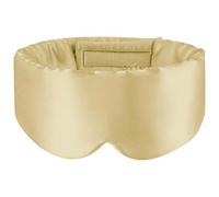 White Hawk Eye Mask for Sleeping, 22Momme 100% Natural Mulberry Silk Eye Mask with Adjustable Straps for Men and Women, Large Size Sleep mask for All Skin Types (Beige)