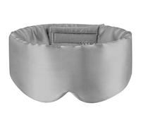 White Hawk Eye Mask for Sleeping, 22Momme 100% Natural Mulberry Silk Eye Mask with Adjustable Straps for Men and Women, Large Size Sleep mask for All Skin Types (Silver Grey)