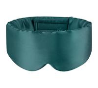 White Hawk Eye Mask for Sleeping, 22Momme 100% Natural Mulberry Silk Eye Mask with Adjustable Straps for Men and Women, Large Size Sleep mask for All Skin Types (Green)