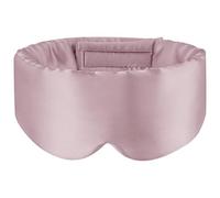 White Hawk Eye Mask for Sleeping, 22Momme 100% Natural Mulberry Silk Eye Mask with Adjustable Straps for Men and Women, Large Size Sleep mask for All Skin Types (Pink)
