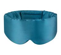 White Hawk Eye Mask for Sleeping, 22Momme 100% Natural Mulberry Silk Eye Mask with Adjustable Straps for Men and Women, Large Size Sleep mask for All Skin Types (Aqua Blue)