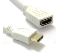 White HDMI 1.4 High Speed 3D TV Extension Lead Male Female Cable 0.25m