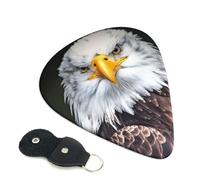 White Head Eagle Guitar Plectrums, 6 Guitar Plectrums, Printed on both sides for Electric Guitar Bass Ukulele (0.46 mm 0.71 mm 0.96 mm)