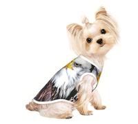 White Head Eagle print Dog Clothes T Shirts for Small Dogs Breathable Puppy Kitten Dog Shirts for Pet Dogs Cats
