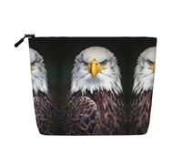 White Head Eagle Print Makeup Bag Travel Toiletry Bag,Travel Makeup Bag,Portable Women Makeup Organizer Case