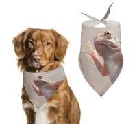White-Headed Tree Frog Dog Bandana Triangle Dog Scarf Washable Polyester Dog Bibs Cute Pet Bandana for Medium Large Dogs Puppy and Cats