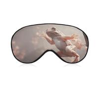 White-Headed Tree Frog Sleep Mask Soft Comfortable Eye Mask with Adjustable Strap Eye Cover Eye Shade for Men Women Work Travel