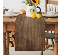 White Healing Texts on Wooden Grain Table Runner 72 Inches Long,Table Runners Kitchen Dining Tables Decoration for Home Party Decor, Country Style Tables Runner Wedding Dresser Scarf