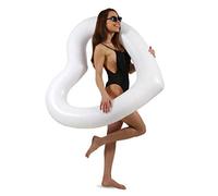 White Heart Pool Float Big Pool Inflatable Photo Prop for Wedding | Sunallwell Heart Inflatable for Engagement, Bachelorette Party Decoration