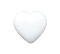 White Heart Shaped Shank Buttons 19mm (12)