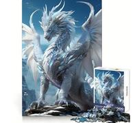 White Heaven Elder Dragon Adult Jigsaw1000 Pieces Clear Thinking Restful Escape Precise Edges (38x52cm)