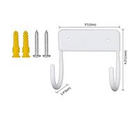 White Heavy Duty Ironing Board Holder Hanger Cupboard Wall Mount
