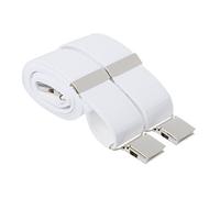 White Heavy Duty Trouser Braces 35mm Wide 4 Heavy Duty Strong Silver Clips 44 Inch Adjustable